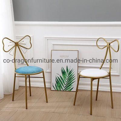 Butterfly Back Gold Metal Leather outdoor Wedding Dining Chair