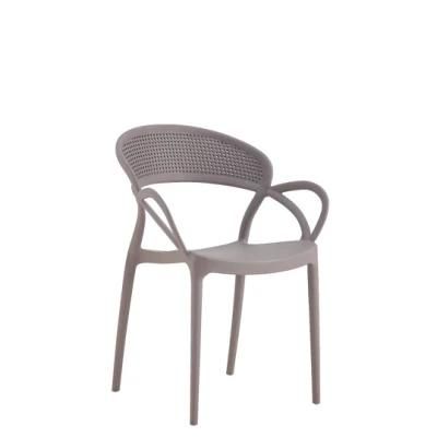 Cheap Wholesale Moon Seat Heavy Duty Stackable Ergonom Plastic Chair for Dining Restaurant Chair