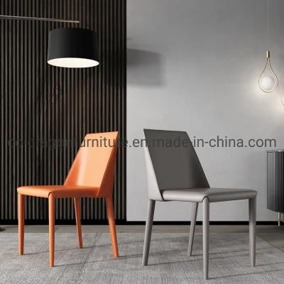 Modern Restaurant Furniture Metal Leather Dining Chair for Home Furniture