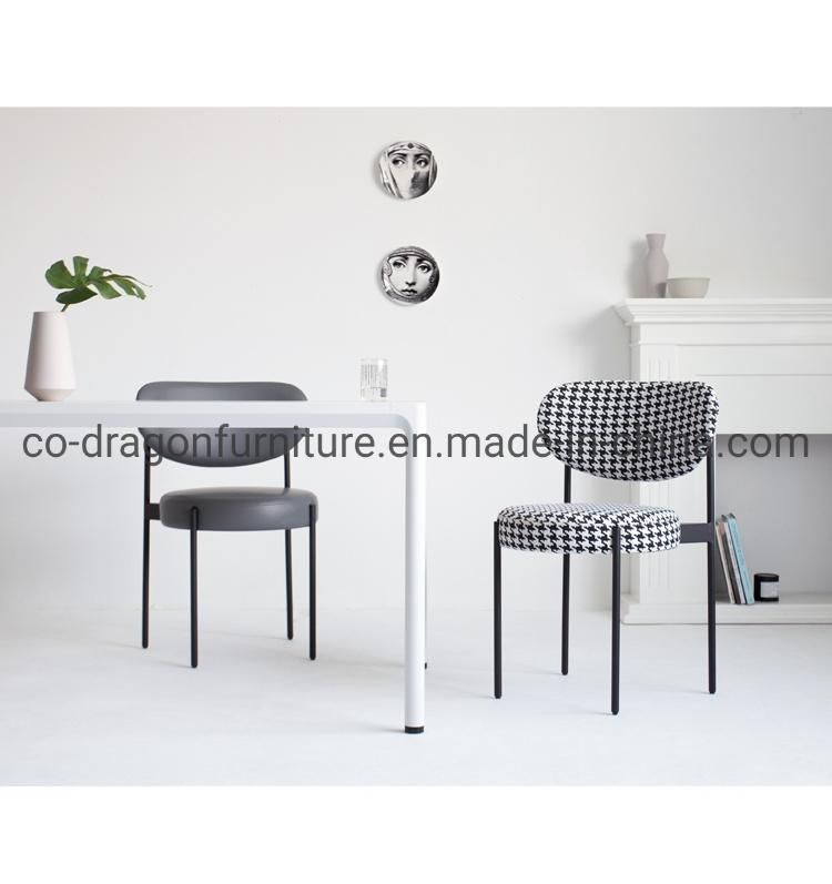 Luxury Fabric Dining Chair with Metal Legs for Home Furniture