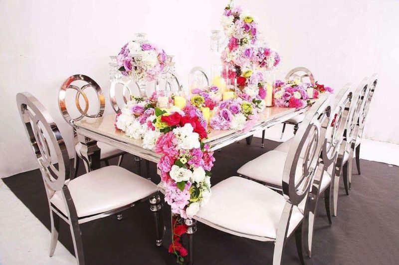 Special Event Party Wedding Use Dining Stainless Steel Furniture Chair