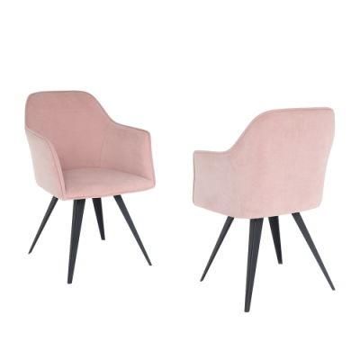 Metal Restaurant Hotel Leisure Furniture Fabric Dining Chair