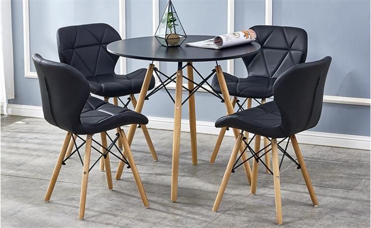 Hotel Restaurant Modern Home Furniture Cafe Table Nordic Style Wooden MDF Round Dining Table