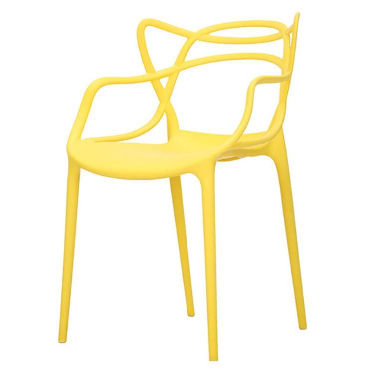 Free Sample Modern Dining Dine Foldable Israel Stool PE Cafe PP Transparent Hot Sale Armrest Plastic Chair in Malaysia