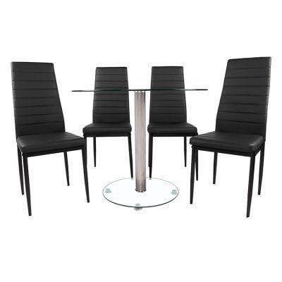 Italian Simple Design Dining Room Furniture Round Dining Table with Rotating Centre