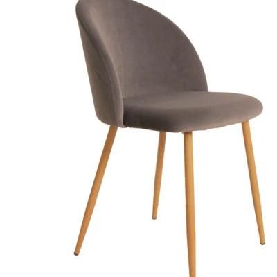 Luxury Nordic Wood High Velvet Gold White Modern Restaurant Dining Chair