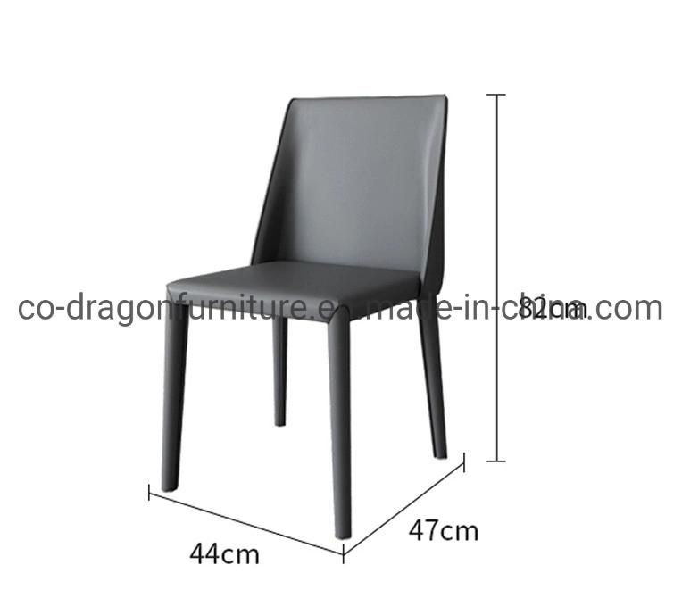 Modern Restaurant Furniture Metal Leather Dining Chair for Home Furniture