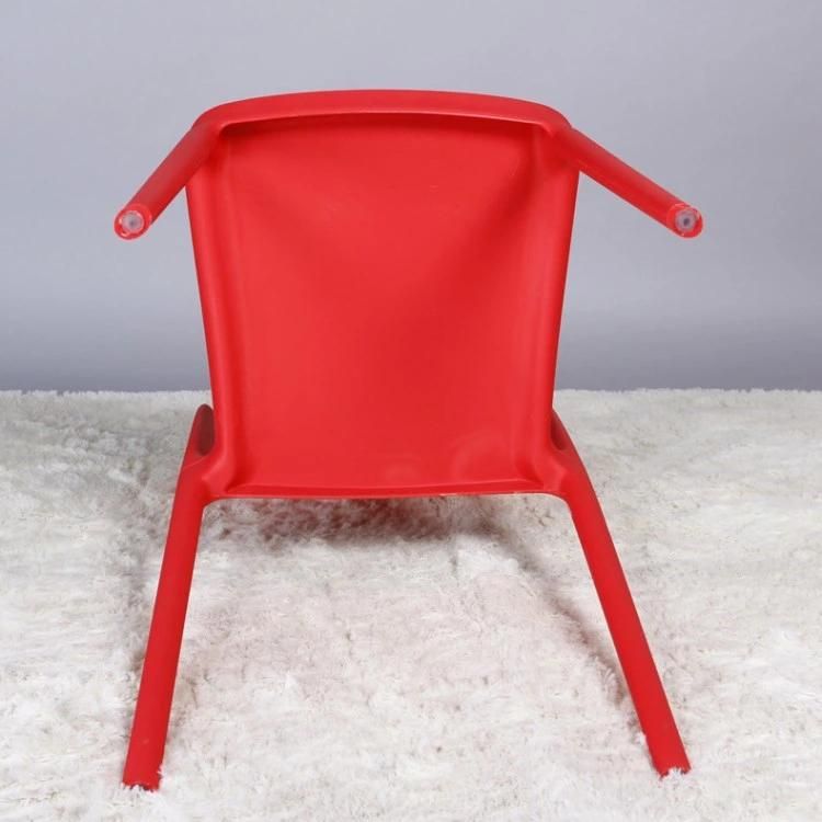 China Imported PP Outside Adult Waiting Room Garden Dining Stackable Relax Plastic Cafe Chair