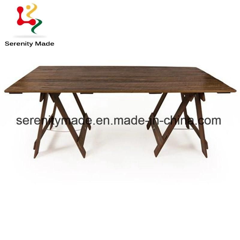 Minimalist Hospitality Futniture Solid Ash Wood/Timber Table for Living/Dining Room