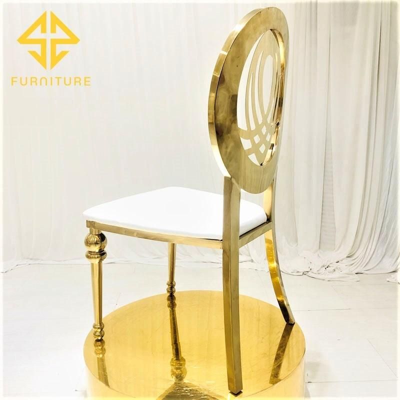 New Design Golden Event Restaurant Phoenix Metal Dining Chair