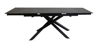 Extension Modern Ceramic Top Metal Base Dining Table for Home