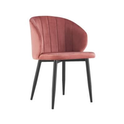 2021 New Design Modern Home Restaurant Rose Gold Stacking Luxury Velvet Cane Green Dining Chair