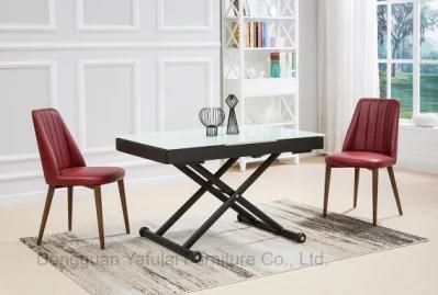 Modern Factory Extension White Glass MDF Dining Coffee Table