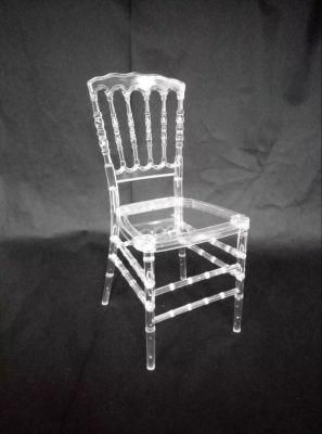 Cheap Modern Design Wholesale Stacking Clear Plastic Resin Napoleon Transparent Acrylic Chair (M-X1213)