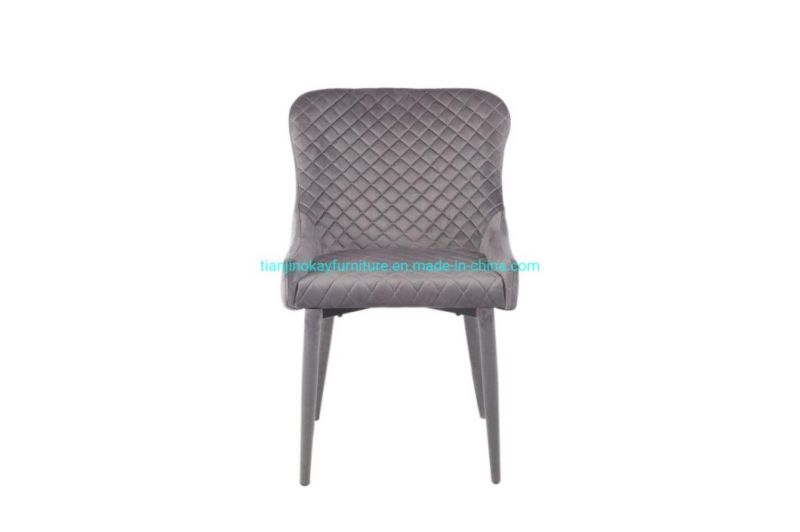 Top Quality Dining Room Furniture PU Stainless Steel Leg Modern Leather Dining Chair