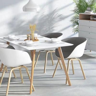 Nordic Style Modern Design Dining Room Furniture 4/6 Seats Dining Table and Chair Set