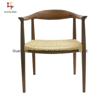 Classical Design MID Centry Wooden Rope Woven Restaurant Chair