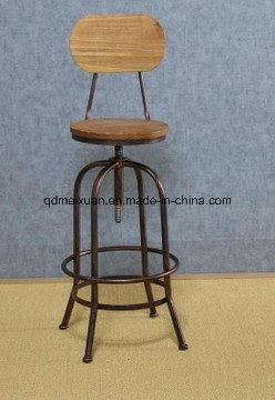 American Retro Bar Chairs Solid Wood Do Old, Wrought Iron Chair Lift Bar Chair High Rotating Bar Chair Adjustable Chair (, M-X3218)