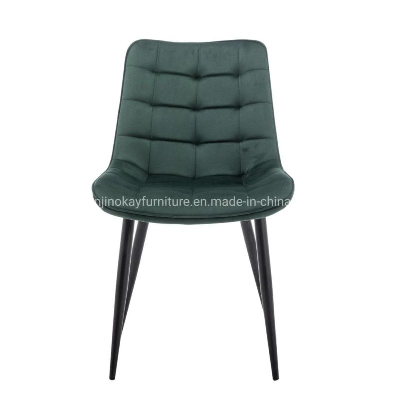 Hot Sale High Quality Home Furniture High Quality Luxury Modern Metal Legs Velvet Design Dining Chair