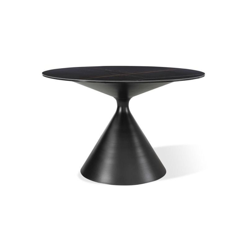 Dining Room Furniture Ceramic Dining Table with Black Steel