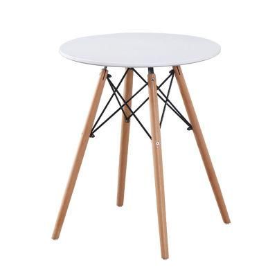 Restaurant Furniture Round Table Solid Wood MDF Furniture Wholesale Creative Dining Room Furniture Dining Table Set Simple Cafe Table