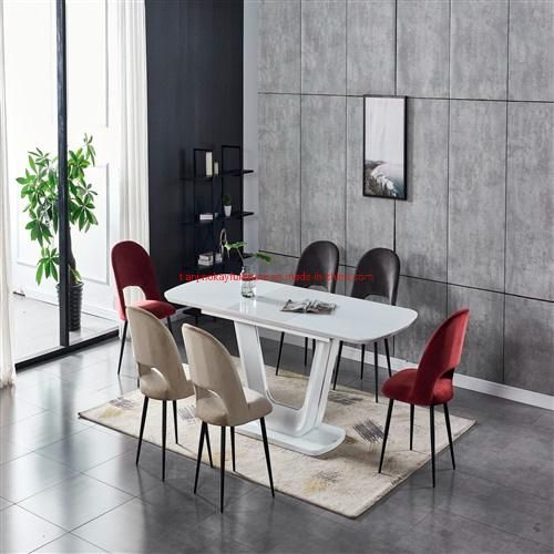 Modern Style of Dining Sets MDF Extenable Dining Table in Dining Room