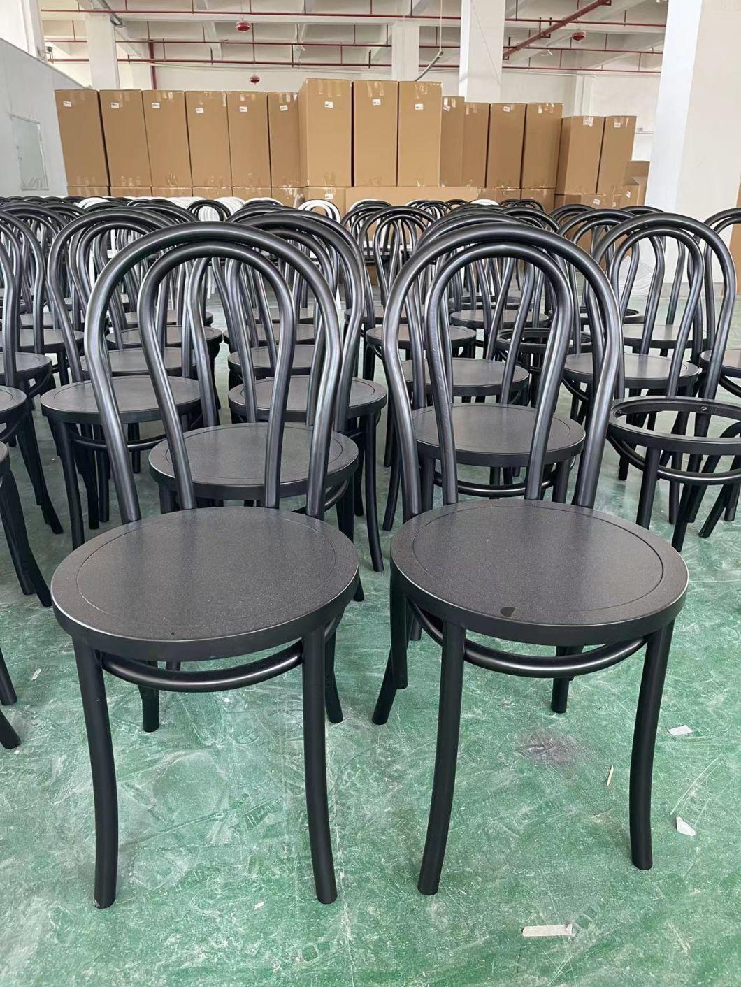 Factory Price Wholesale Stackable Wooden Bentwood Thonet Chair Solid Beech Wood Stackable Dining Chair for Events/Wedding/Restaurant/Outdoor/Garden/Party