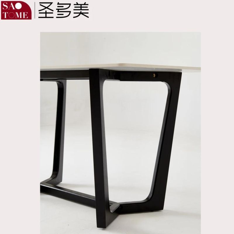 Modern Rock Board Furniture V-Shaped Table Solid Wood Dining Table