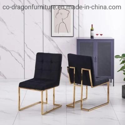 Fashion Fabric Gold Stainless Steel Dining Chair for Dining Furniture