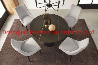 Dining Room Furniture Ceramic Dining Table with Black Steel