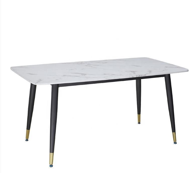 Small Apartment Marble Top Rectangular Dining Table