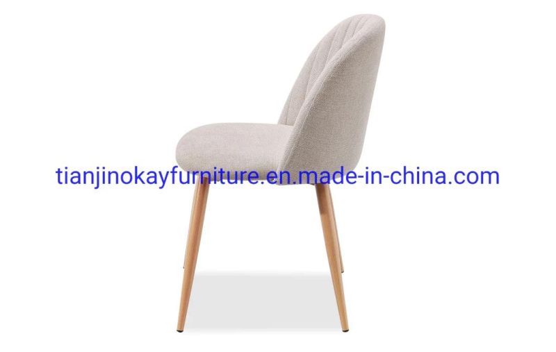 Modern Dining Chairs Grey White Side Dining Room Chairs Kitchen Chairs with Faux Leather Padded Seat