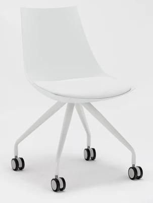 Shock PP Metal Leg Hotel or Office White Color Leisure Chair