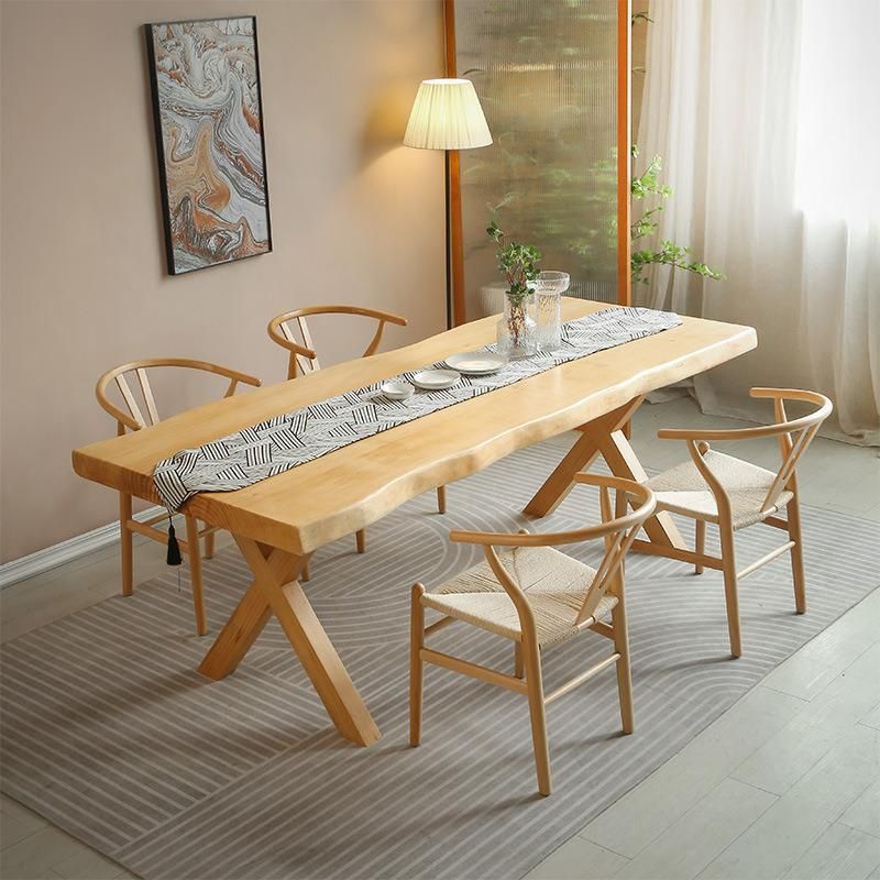 Nature Solid Wood Furniture Solid Wood Table Solid Timber Table All in Wooden Furniture Nordic Design Oak/Ash Wood Dining Room Round / Rectangle Dining Table