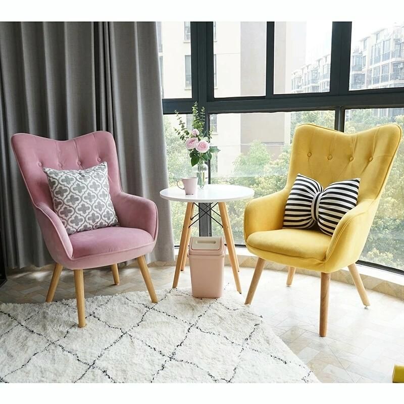 China Wholesale Factory Nordic Modern Sofa Chair Velvet Living Room Chair Sofa Sets Living Room Modern Furniture