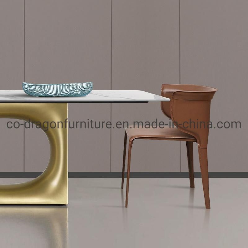 China Wholesale Luxury Steel Leather Dining Chair for Home Furniture