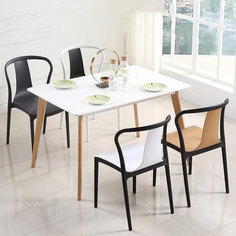 Black and White Dining Chairs Modern New Design Plastic Outdoor Garden Chair Restaurant Dining Chair Living Room Chair