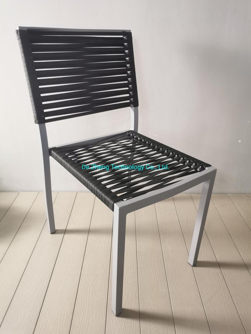 Commerical Outdoor Pool Side Garden Leisure Aluminium Restaurtant Mesh Seat Dining Chair