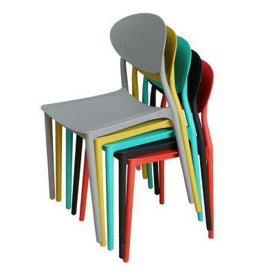 Stackable Furniture Modern Outdoor Garden Chair Colorful Dining Chair Home Furniture Plastic Chair