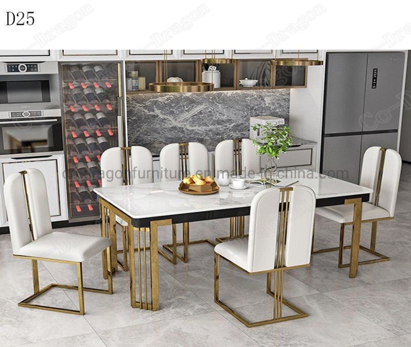 Modern Home Furniture Good Quality Marble Kd Dining Table