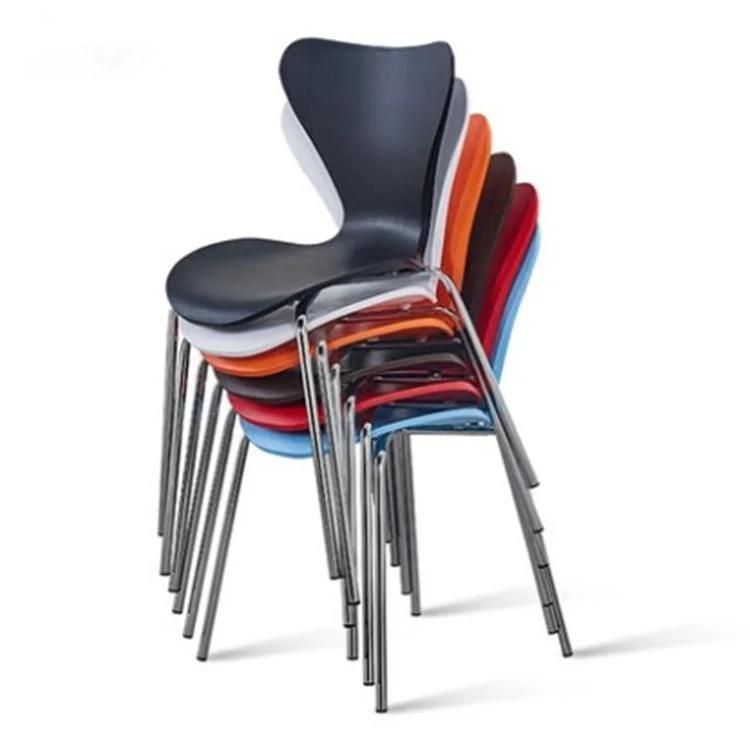 Modern Restaurant Furniture Cheap Plastic Dining Chairs with Metal Legs