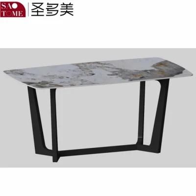 Modern Rock Board Furniture V-Shaped Table Solid Wood Dining Table