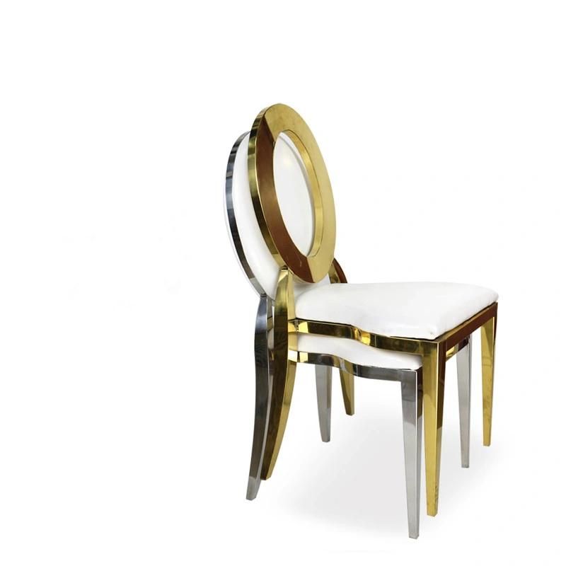 Stainless Steel Metal Frame Hotel Dining Velvet Cushion Event Golden Metal Wedding Dining Chair