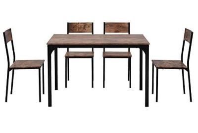 Hot Sale Dining Room Furniture MDF Top Tables Wooden Legs Free Sample Cheap Dining Table