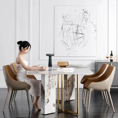 Modern Marble Hotel Luxury Gold Dining Tables