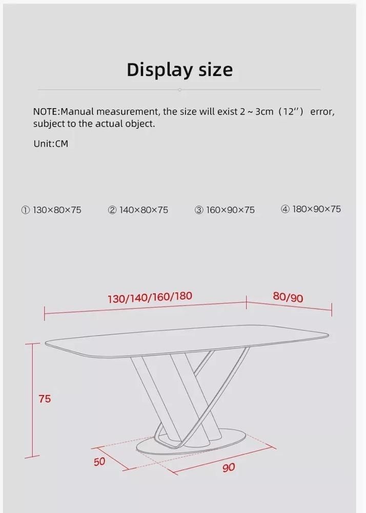 Nordic Rectangular Italian Marble Rock Slab Dining Table 6 Seater for House Golden Luxury Modern Rock Plate Dining Table Leather