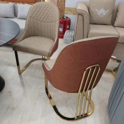 Manufacturer Supply Industrial PU Leather Italian Dining Chair Modern