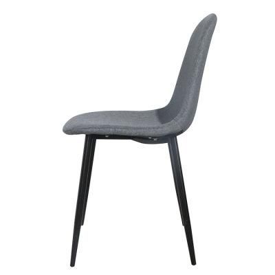 Wholesale Market Modern European Style Hotel Dining Chair Iron Leg Velvet Dining Chair