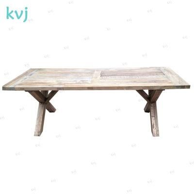 Kvj-7212 Rectangle Reclaimed Wood Rustic Antique Dining Table