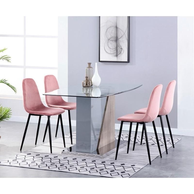 Luxe Eetkamerstoel Nordic Velvet Dining Chair Pink Chaise De Salle Manger De Lu Dining Chairs Modern Manufactures Dining Chair